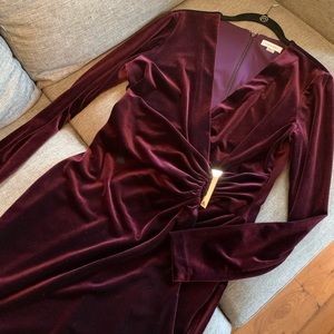 purple calvin klein dress